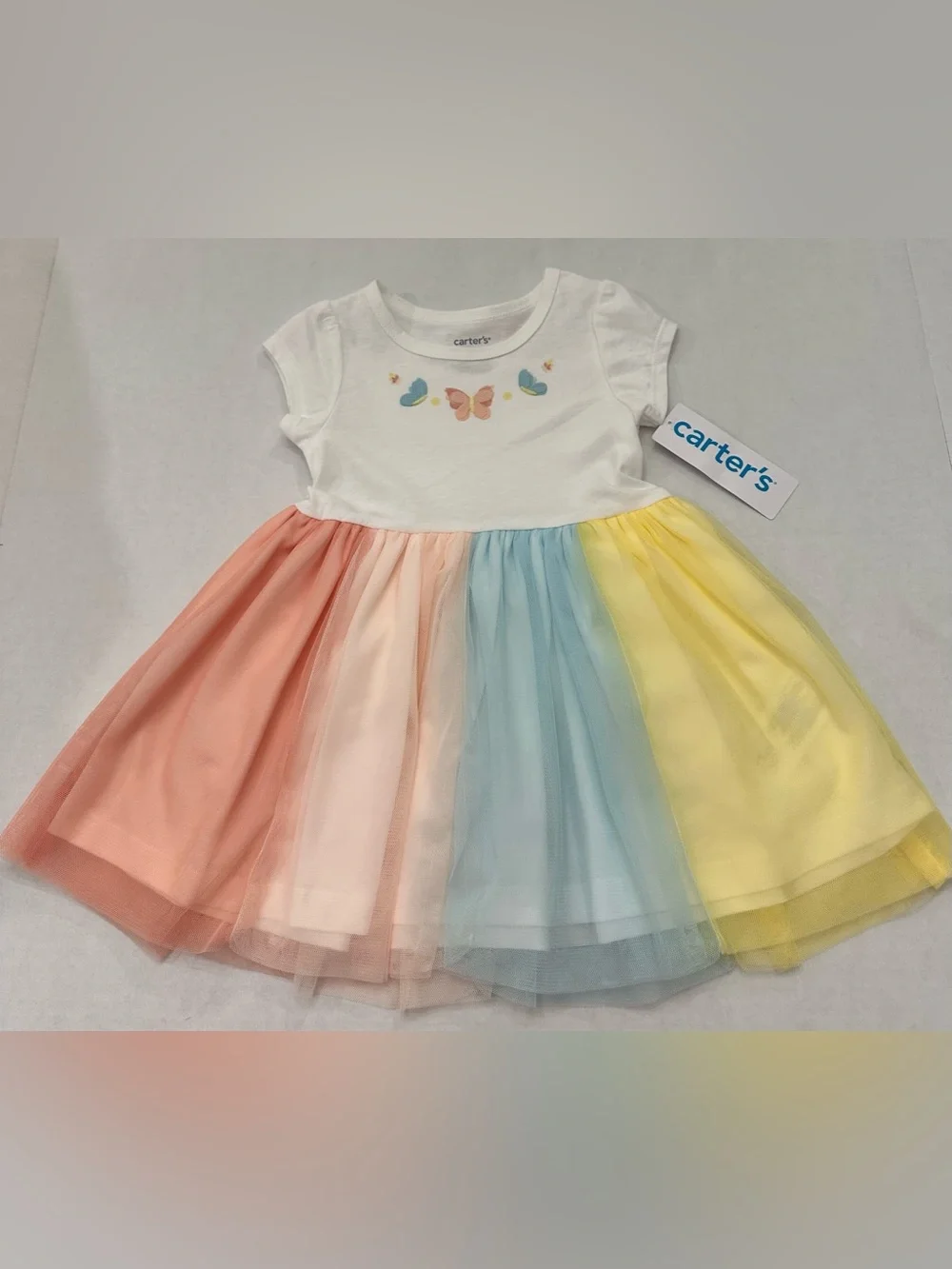 Carter's Baby Rainbow Tutu Dress Size 12 Months NWT's